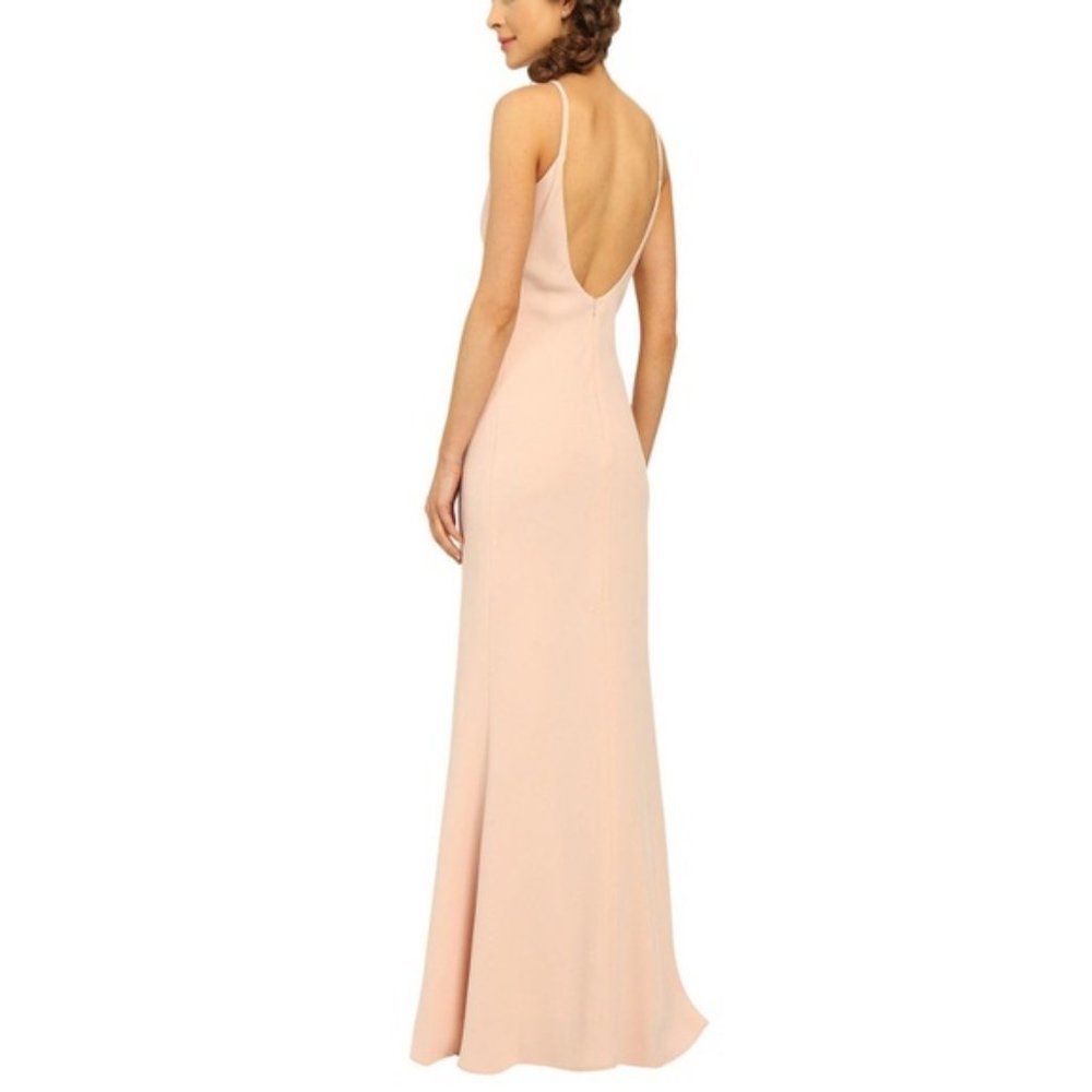 Calvin Klein -Open back Halter Gown Rose